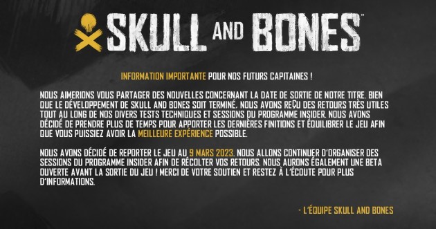 Skull & Bones: el juego pospuesto para 2023 y no es broma