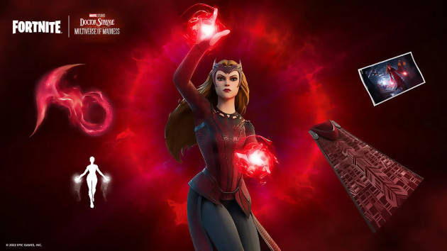 Fortnite: la Wanda/Bruja Escarlata de Dr Strange 2 llega al juego, imágenes y detalles