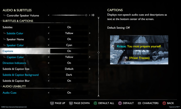 God of War Ragnarök: Sony presenta funciones de accesibilidad en PS5, hay muchas
