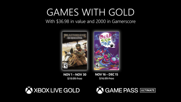 Xbox Live Gold: se anuncian los juegos gratuitos de noviembre de 2022, solo hay dos