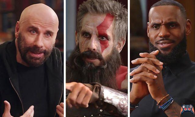 God of War Ragnarök: Ben Stiller es Kratos y está rodeado por John Travolta y LeBron James