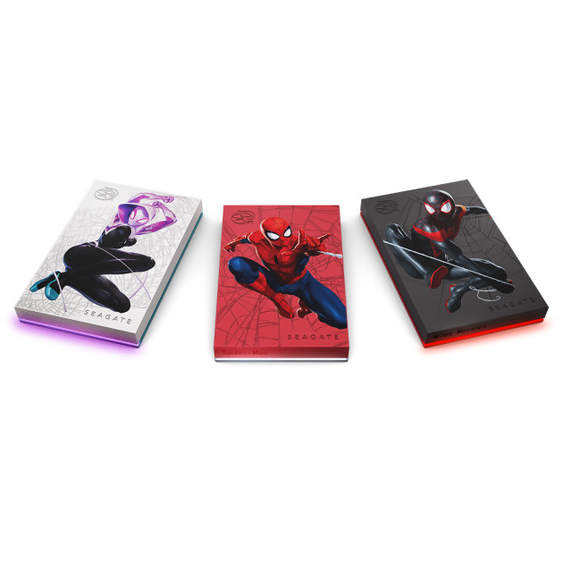 Seagate lanza 3 discos duros de Spider-Man con Peter Parker, Miles Morales y Gwen Stacy