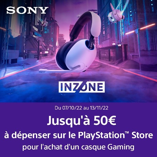 PlayStation Store: 50€ ofrecidos por la compra de los auriculares INZONE H9