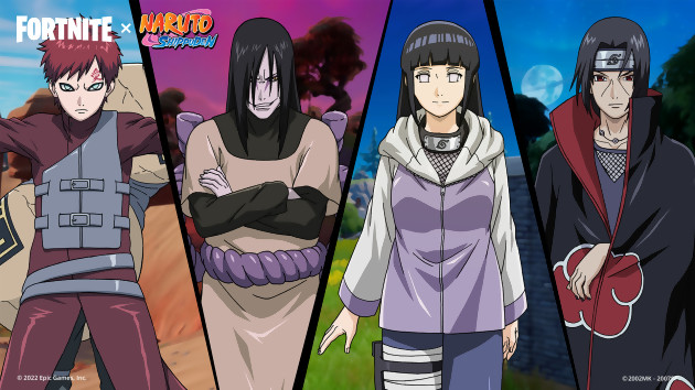 Fortnite: Naruto está de volta ao jogo, Orochimaru, Gaara, Itachi e Hinata jogáveis!