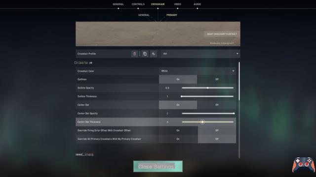 Best reticle settings for Valorant