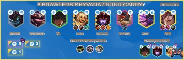 TFT: Compo Brawler (Brawler) con Shyvana e Nunu in Teamfight Tactics